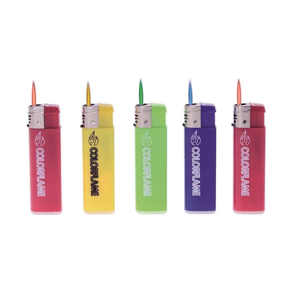 1 x WINDPROOF Funky COLOURED FLAME Household LIGHTER, 1 Selected at random