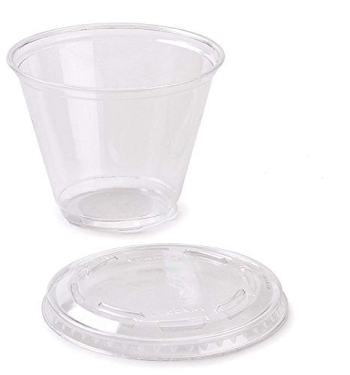 150 ml Plastic Dessert Cup with lid x 50, Plastic Cup 5.5 fl-oz with lid.