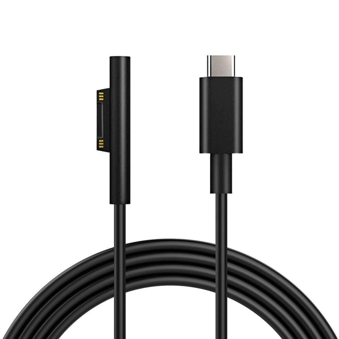 Sisyphy 6ft Surface Connect to USB-C Charging Cable, Compatible for Microsoft Surface Pro7 Pro6 Pro5 Pro4 Pro3 Laptop 1/2 GO Book, Must Works with Power Supply 45W 15V USBC Charger