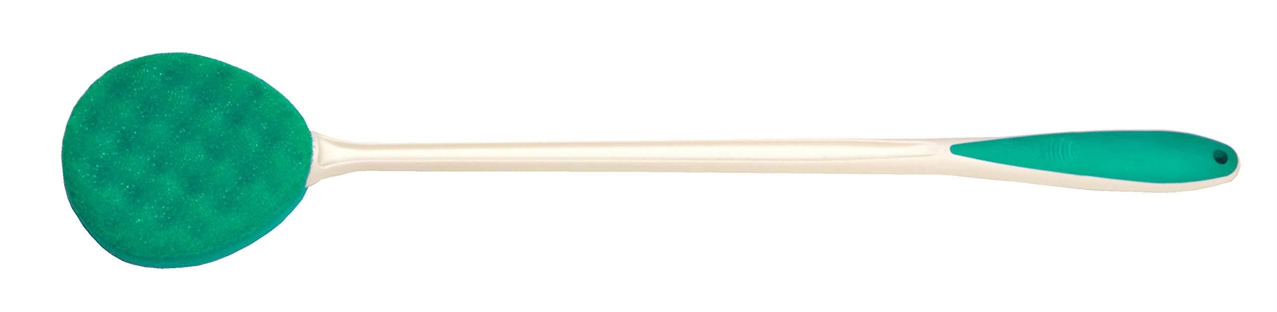 Helping Hand Long Handled Exfoliating Bath Sponge for Adults. Bendable Shower Sponge & Back Scrubber, Exfoliating Brush for Hard to Reach Areas. Bathing Sponge for Elderly & Disabled. 26”/66cm Long
