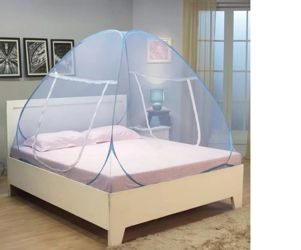 RORAIMA Single Bed Mosquito Net Without Base Cloth. Strong 30GSM net, High Durability, Foldable, Corrosion Resistant, Lightweight - Blue