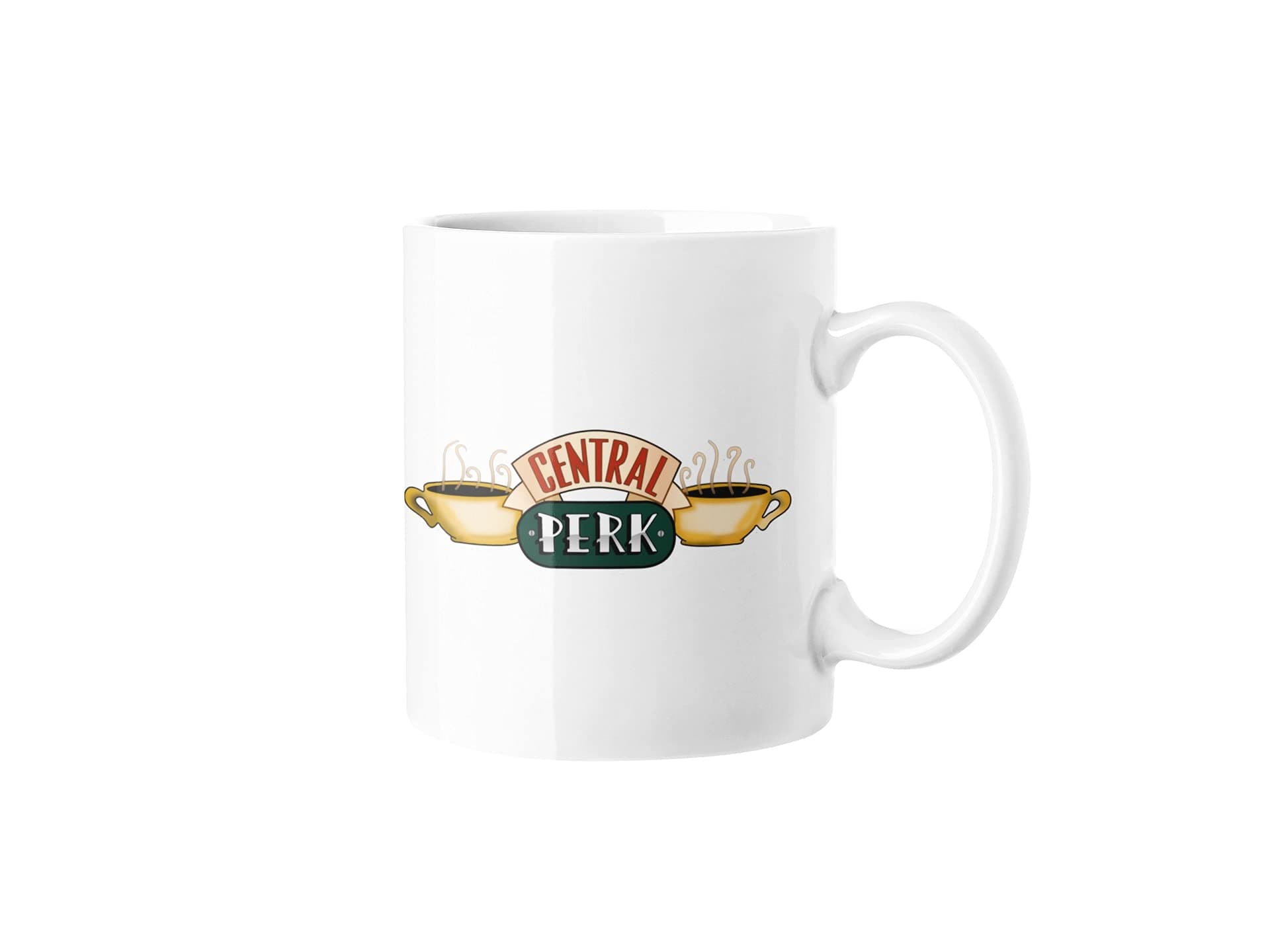 Tornado Apparels Central Perk White Ceramic Coffee and Tea Gift Mugs 350 ML 11 OZ