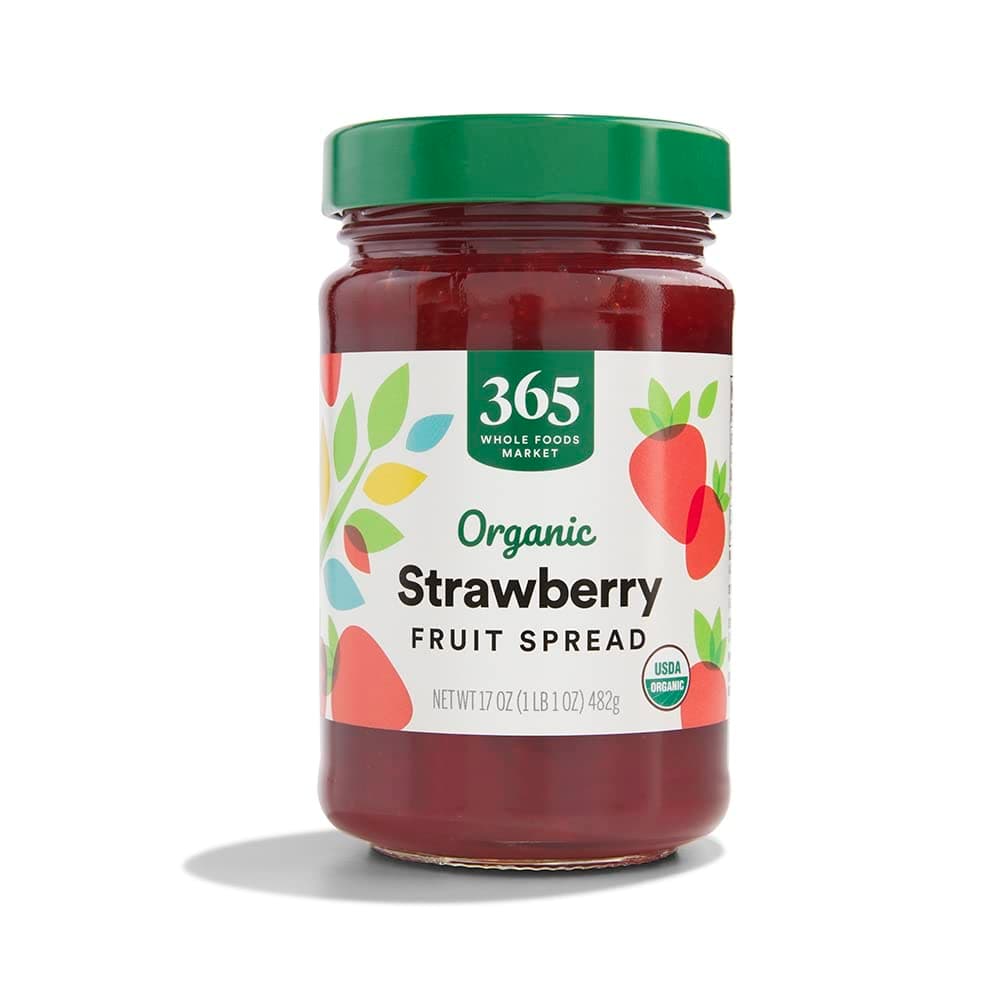 365 by Whole Foods Market, Organic Strawberry Fruit Spread, 17 Ounce, Red