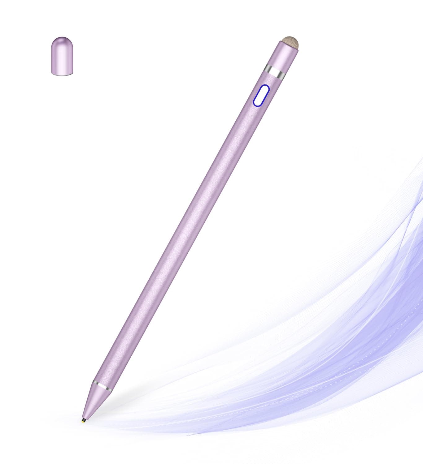 Active Stylus Pen for Touch Screens, Dual Pen Tips for iOS & Android Drawing & Writing, High Precise Rechargeable Pencil for A-pple i-Phone 17/16/15/14/13/12, i-Pad, Phone, Tablet, Sam-Sung, Purple