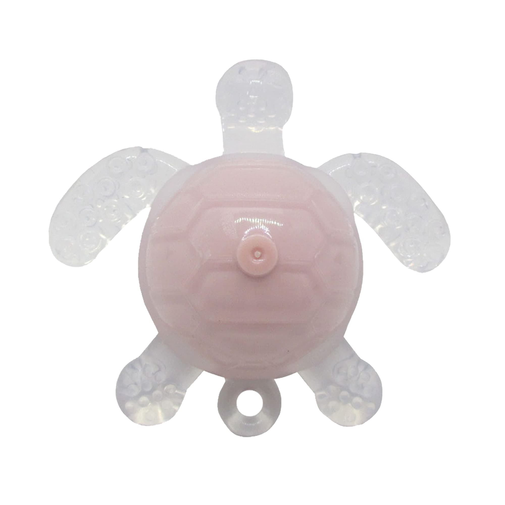 Turtle teether (Pink) Silicone Baby Teether Toy - Animal Turtle Teething Relief Toy for Babies, Toddlers, Infants, Girls & Boys - Baby Chew Toy - Stimulating & Soft Soothing Chew Toys - BPA Free