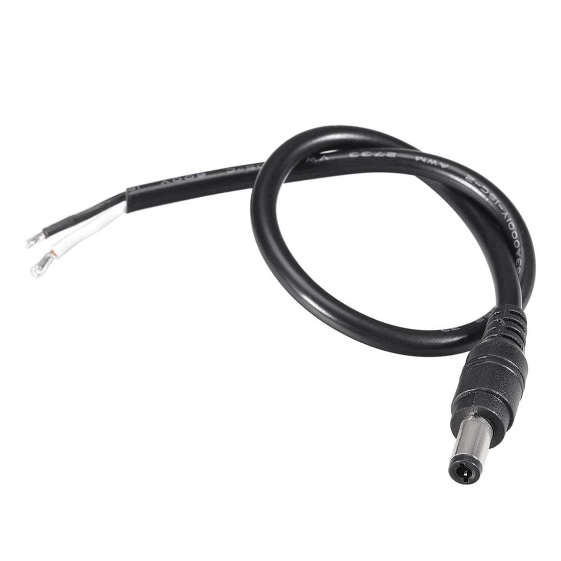 DC Power 5.5mm x 2.5mm 10A 18AWG 30cm Length Barrel Male Plug Connector Pigtail