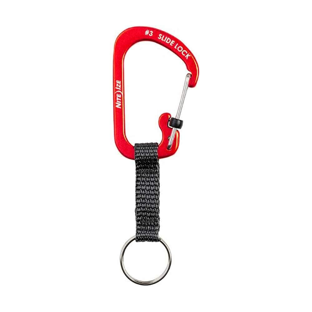 Nite Ize SlideLock Key Ring Aluminum Red