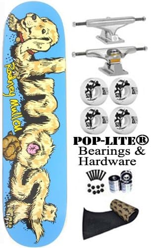 Almost Rodney Mullen Mutt Work Mark 8.0 Skateboard Deck Complete Independent Trucks Bones 53mm Wheels Jessup Grip Tape Pop-Lite Abec 7 Bearings