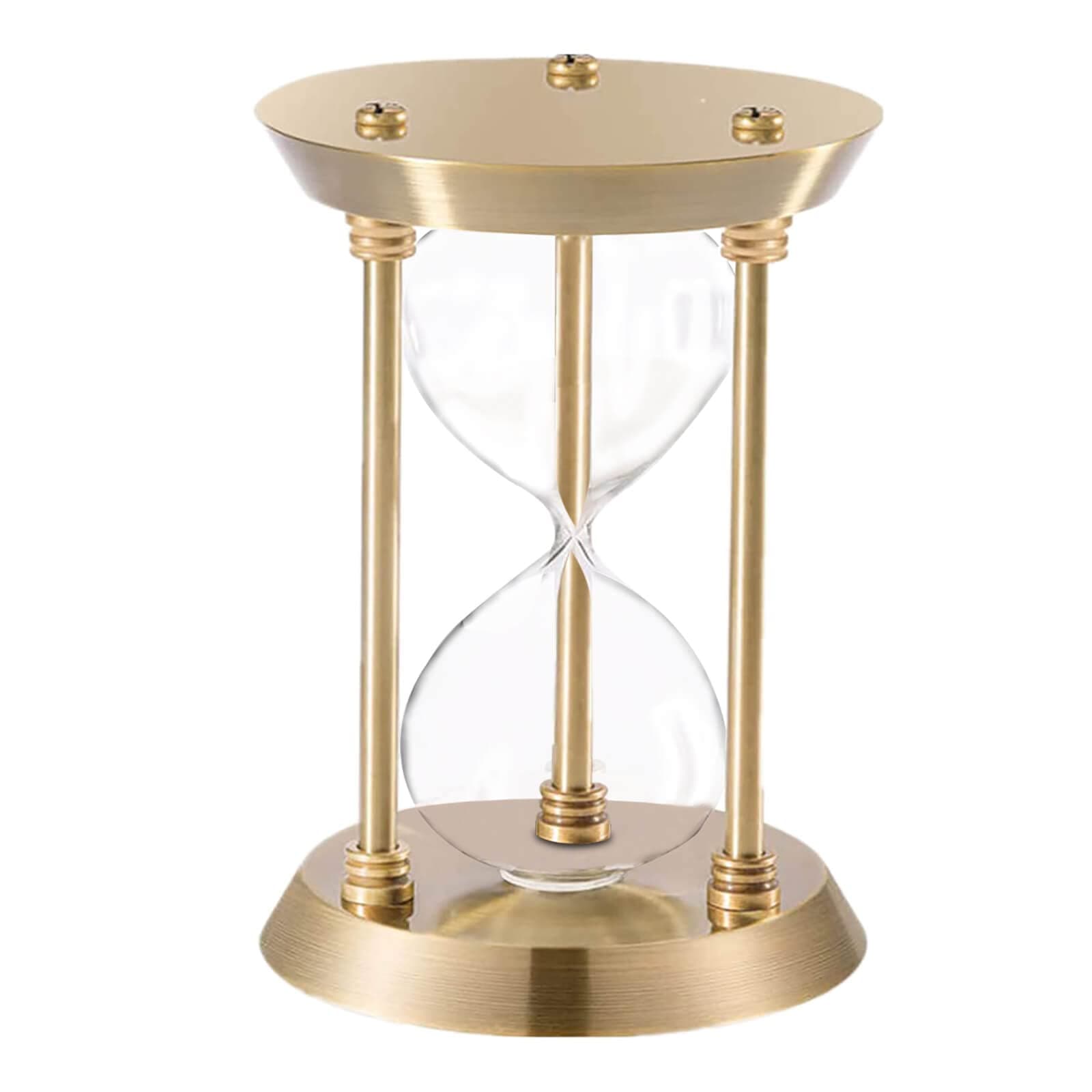 Empty Hourglass Fillable, Large Antique DIY Sand Timer Set With Brass Frame, ...