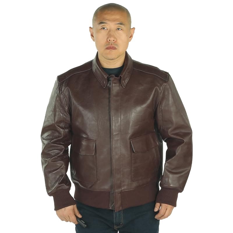 PIECOLOURA2 bomber leather jacket goatskin
