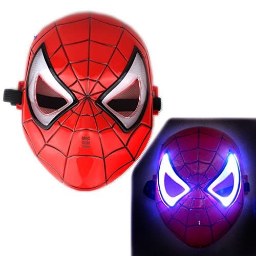 Spiderman Hero LED Light up Mask, Red