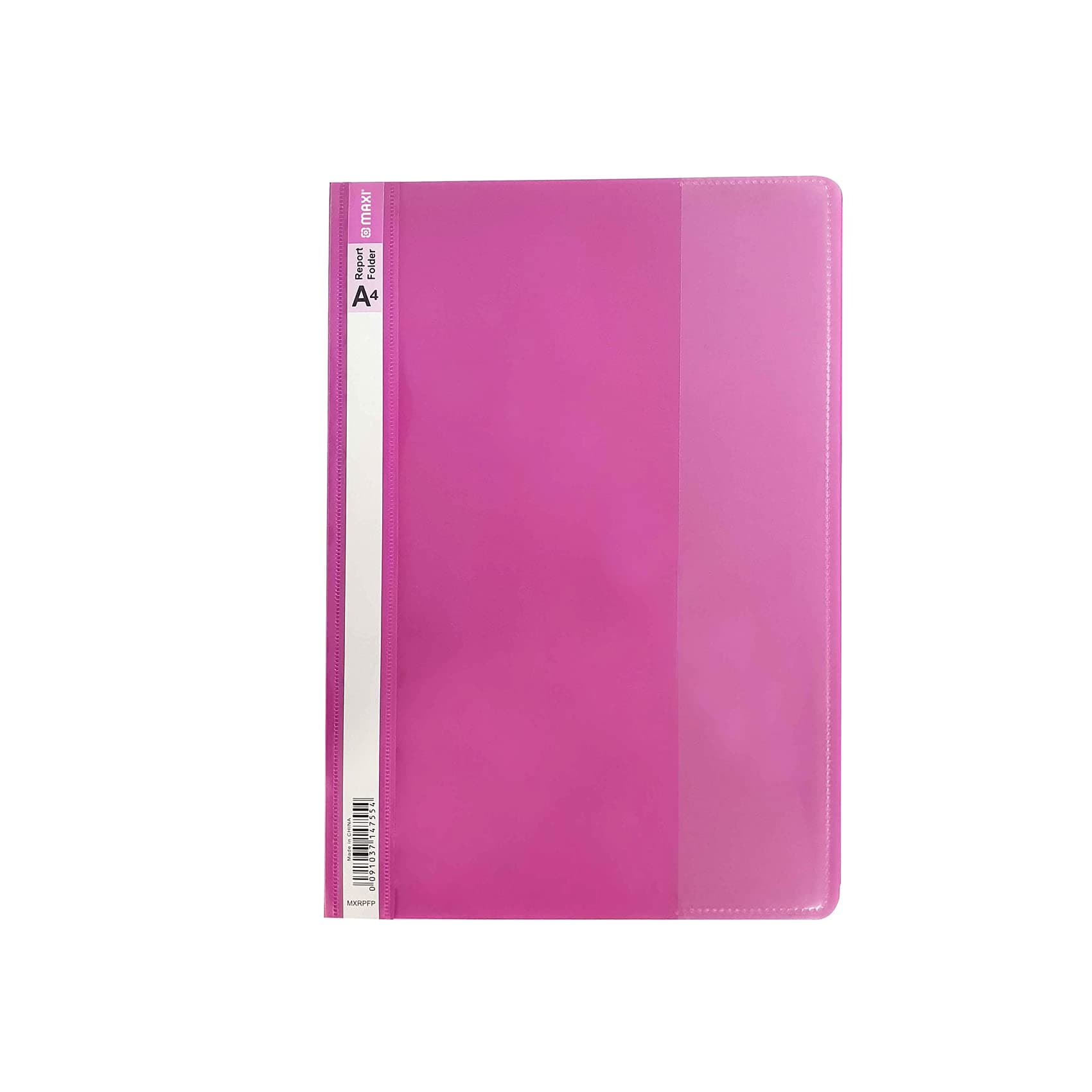 Maxi RPFP REPORT FILE A4 PINK,Clear Front Covers Project with Fasteners for School Office, Pink