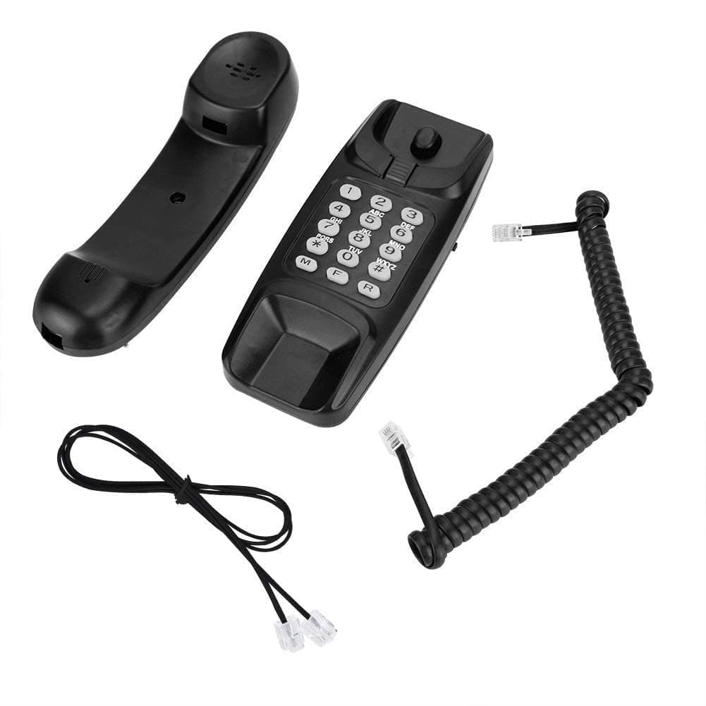 Jigva Single Line Digital Corded Phone LAN Wire Support System Basic Calling Phone with Mute, Pause & REDIAL System Landline Telephone for Home, Office & School (Multicolor)