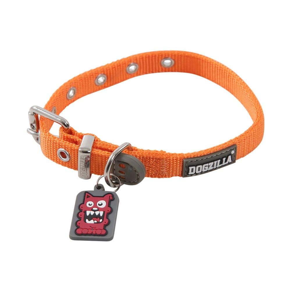 Dogzilla 5/8" x 10-16" Collar, Orange, Medium
