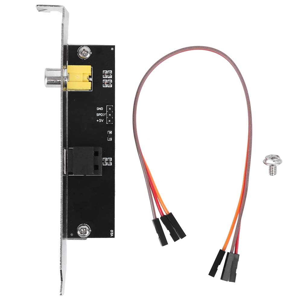 Outplate Cable Bracket, Optical Out Back Plate Cable Bracket Motherboard Bracket SPDIF Optical Electrical Components with Screw for AS-US/GIGA-Byte/MS-I Motherboard, 4.7x0.8x0.7in