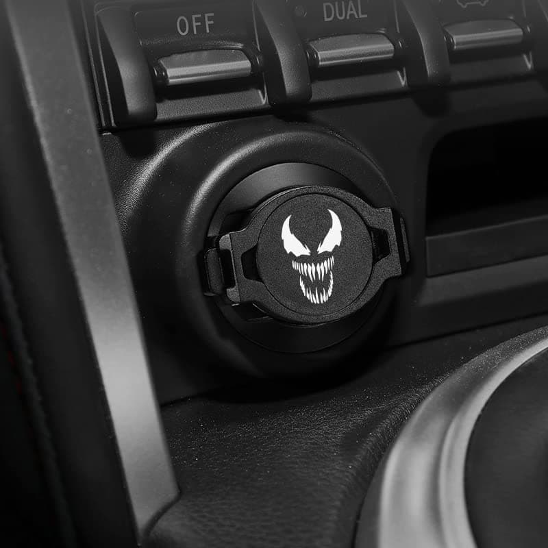 LCDXBYTFTCar Start Stop Button Cover Ignition Protective Cover Push Start Button Cover Anti-Scratch Car Engine Decoration Ring Trigger type protective cover (Black 1)