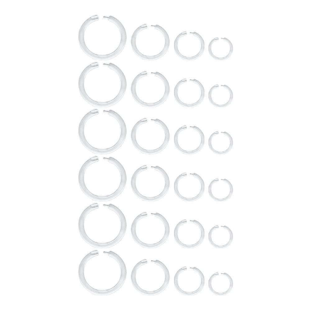 20G Clear Nose Rings Studs for Work Plastic Nose Retainer Small L-Shape Nose Screw Pin Diamond CZ Flexible Nostril Piercing Retainers for Women Men