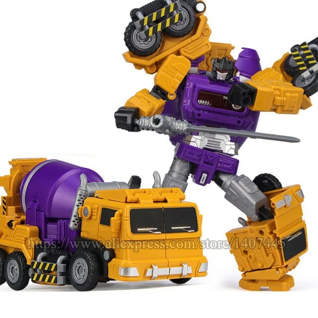 GenericТоуAE - 6 IN 1 Devastator KO GT Transformation Action Fiɡurе Тоуs Combiner Robot Excavator Bulldozer Blender Crane kid Boy Model Тоуs (JJ Style 2)