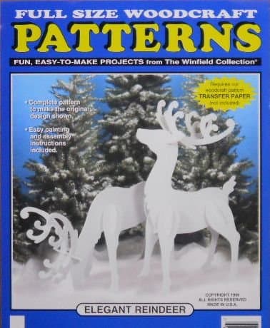 Winfield Large Elegant Reindeer Woodcraft Pattern