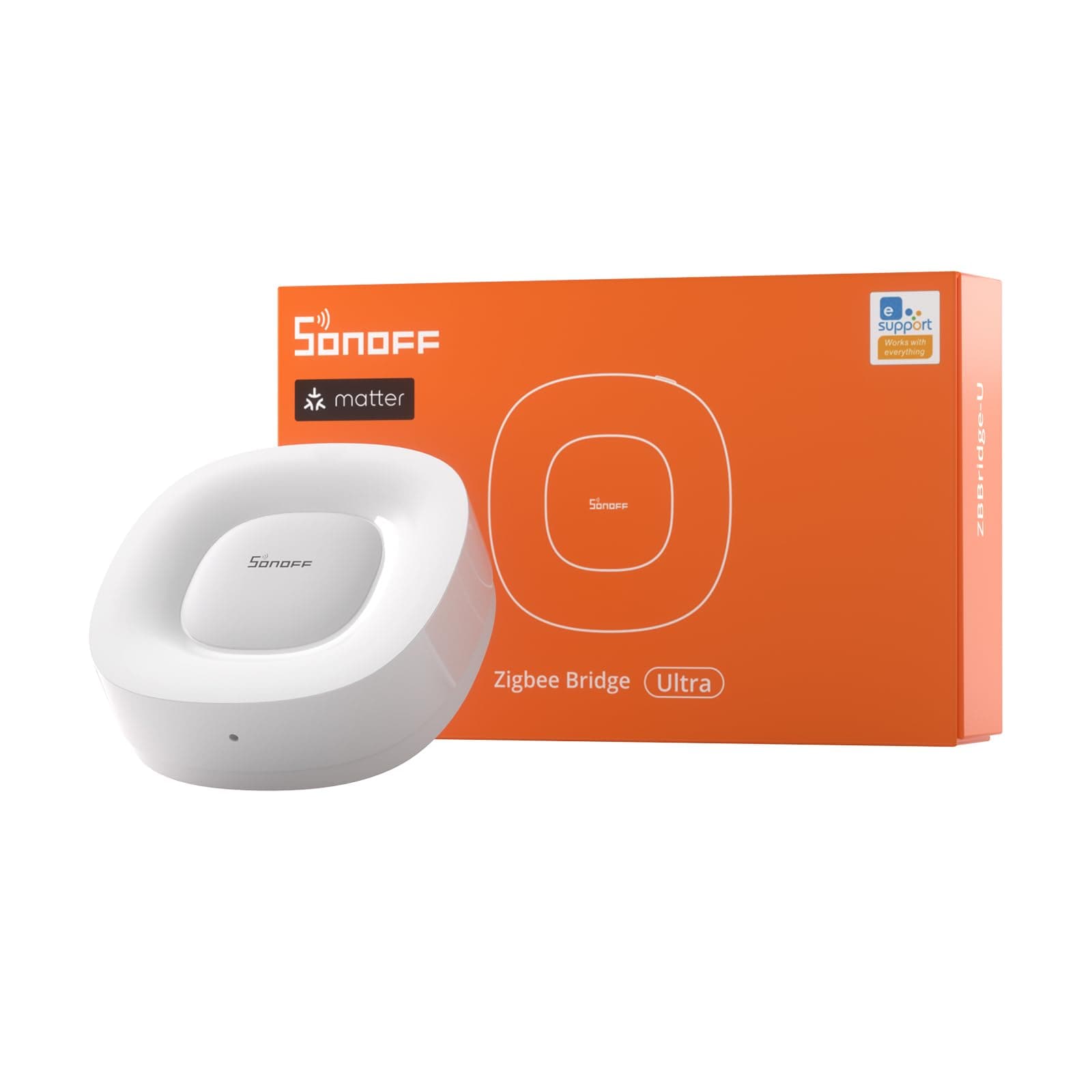 SONOFF ZBBridge-U Matter Hub, Zigbee 3.0 Zigbee Hub, Zigbee Gateway for Smart Home, Works with Alexa, Google Home, Apple Home, Wired Power Supply