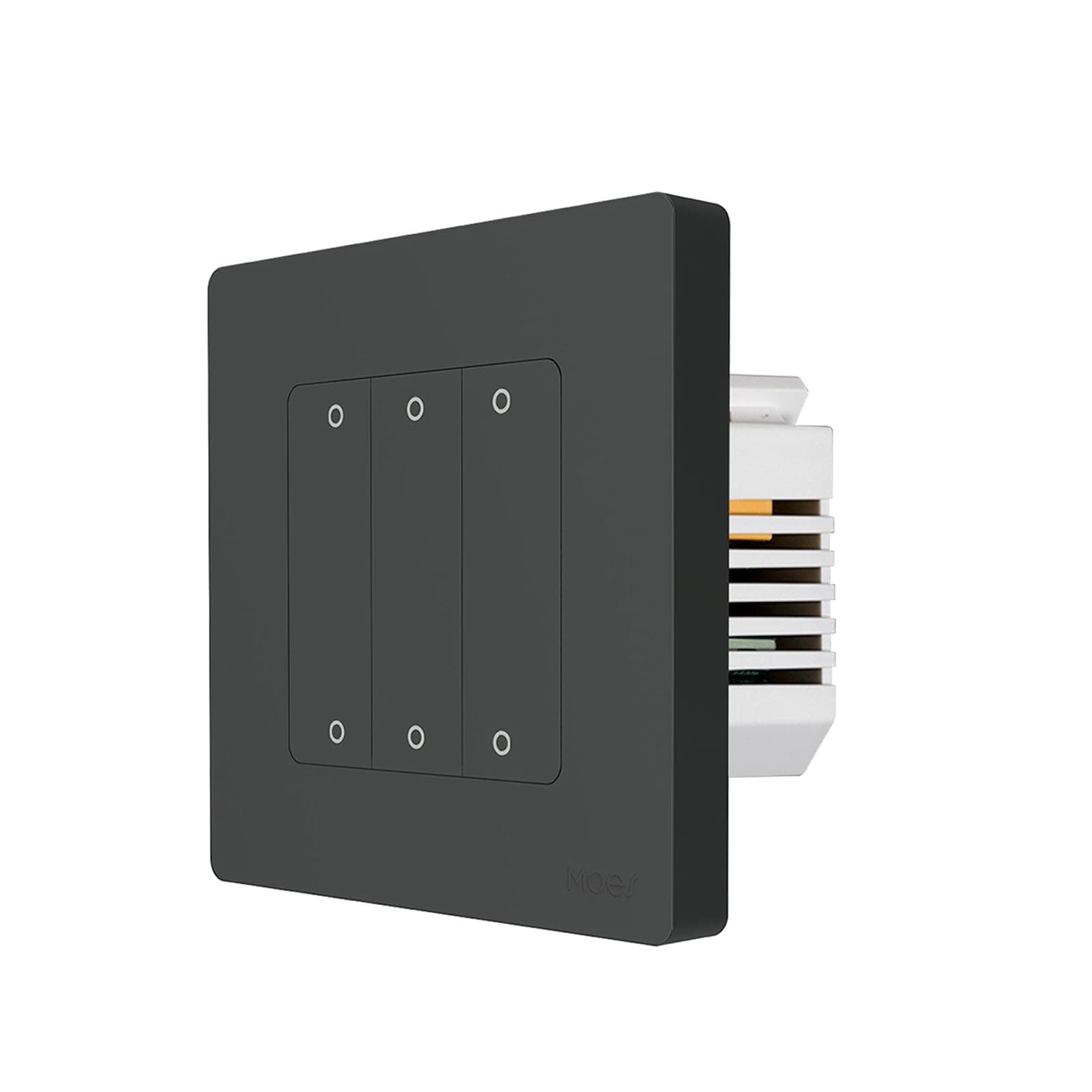 MOES ZigBee Smart Light Switch, 6 Programmable Buttons, Control lights or Set Scenes, 2-way Control Syncs Button States, Requires ZigBee Hub, Grey