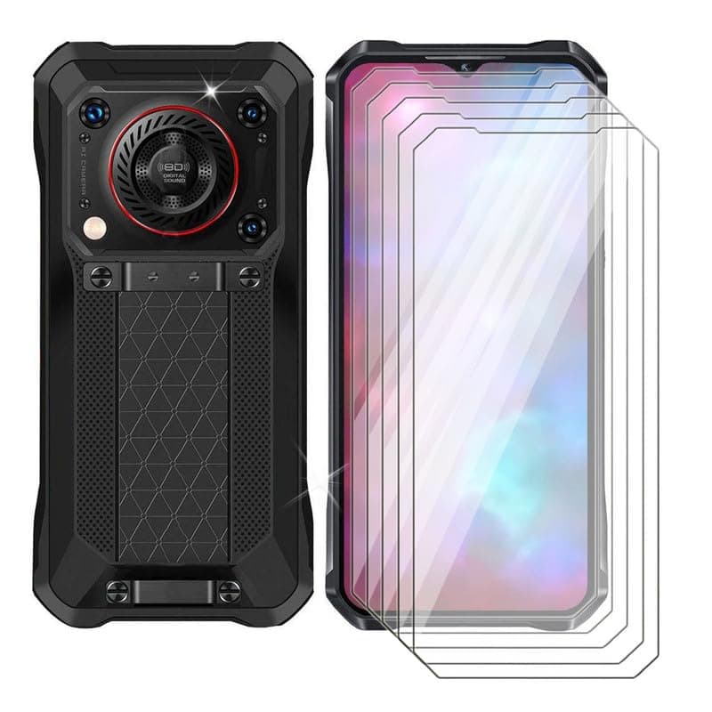 [5 Pack] for Oukitel WP33 Pro Screen Protector Tempered Galss, High Clear [9H Hardness] [Bubble Free] Tempered Glass Protective Film for Oukitel WP33 Pro (6.6 Inch)