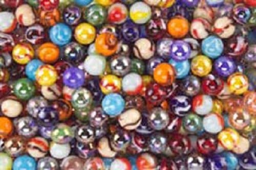 500 Count Bulk Assorted Premium Player Glass Mega Marbles Toy by Fabricas Selectas USA