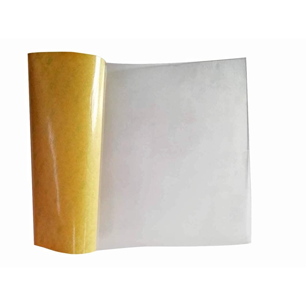 High Temperature Thin Transparent Silicone Rubber Sheet with Adhesive, 60 A Durometer, 0.04" Thickness, 6.3" Width, 11.8" Length