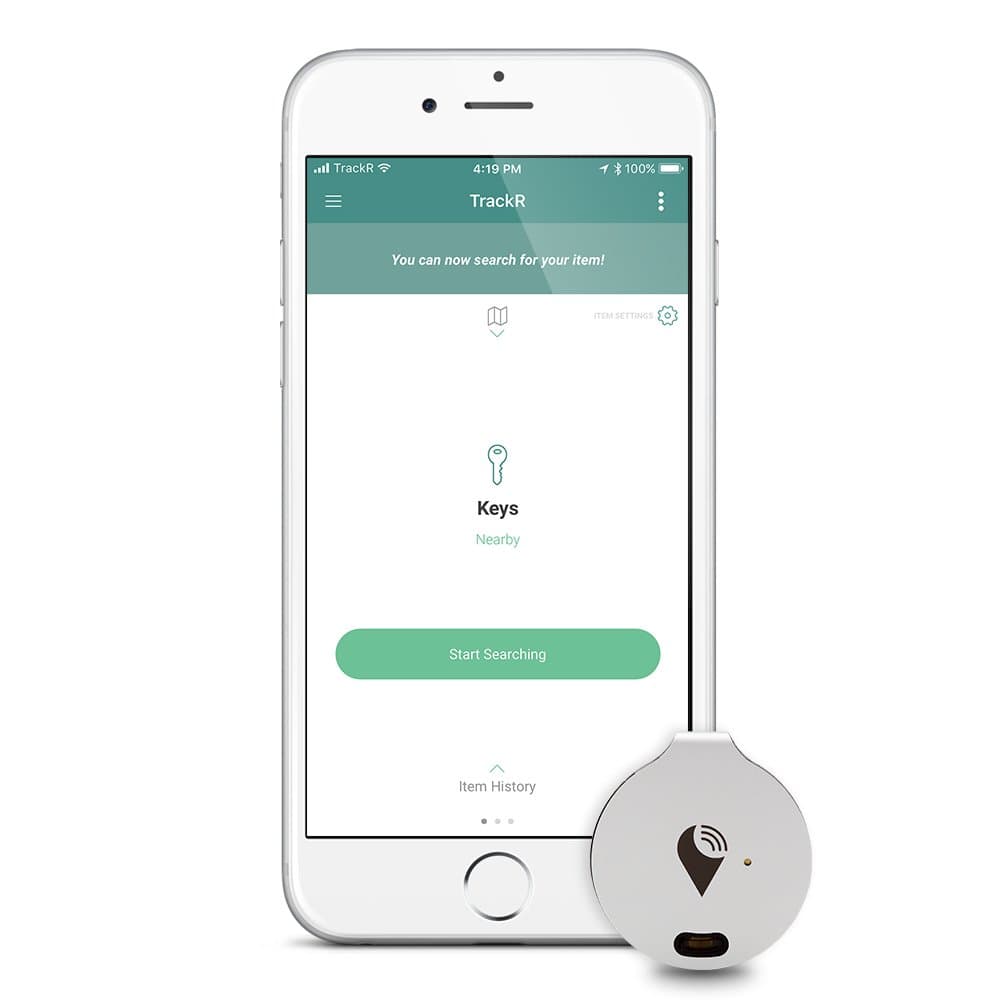 TrackR bravo - Bluetooth Tracking Device. Item Tracker. Phone Finder. iOS/Android Compatible. Generation 3, Silver (1 Pack)