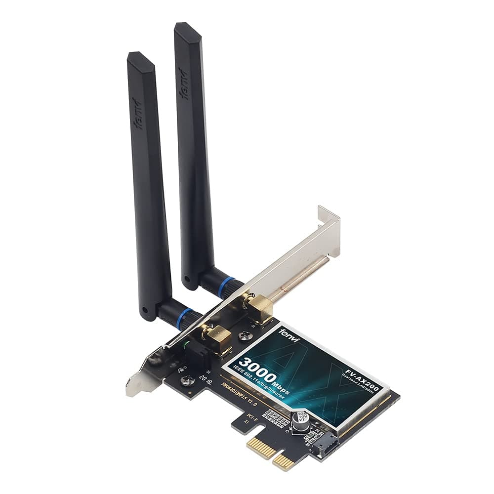 FENVI AX3000 WiFi 6 PCIe Card WiFi6 AX200 Desktop PCI-E Wireless Adapter WPA3, Bluetooth 5.2,Dual Band 3000Mbps WiFi 802.11ax PCIE-AX3000 Network Card MU-MIMO Gigabit WLAN for PC Windows 10,11 64 bit