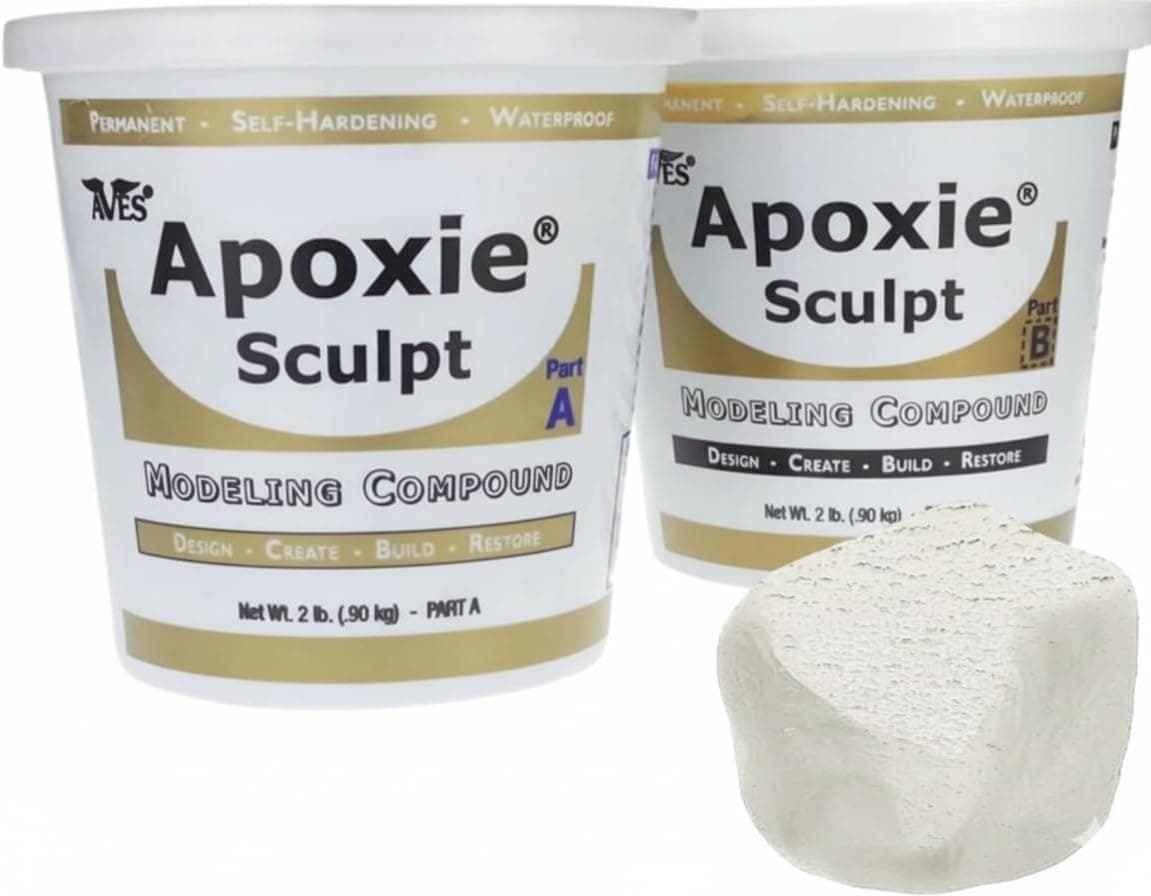 Aves-Apoxie Sculpt - 2 Part Modeling Compound (A & B) - 4 Pound, White/Stone White