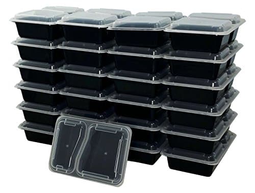 Meal Prep Containers 25 Pack 1 Compartment with Lids, 28 oz Food Storage Containers, Bento Box, BPA Free, Stackable, Microwave and Dishwasher Safe