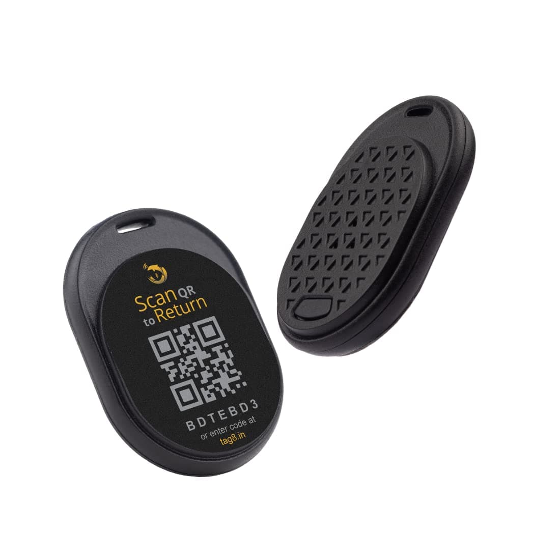 tag8 Dolphin Smart Tracker Max, Mini Bluetooth Tag to Locate Item in Approximate Range, Alternative to GPS Tracker, Works with Android & Apple Device, Key, Bag, Phone & Wallet Finder, Pack 2, Black