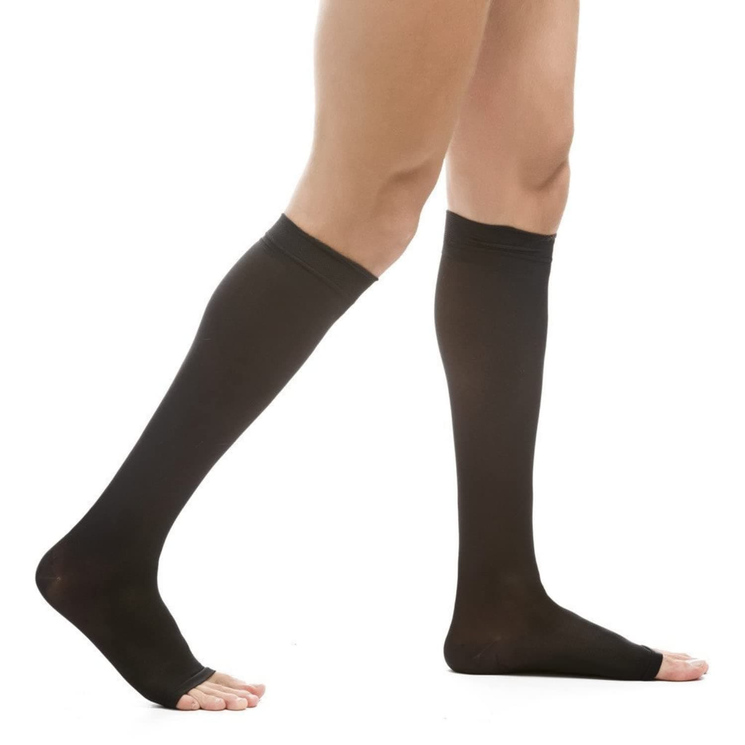 EvoNation Women’s Open Toe 20-30 mmHg Graduated Compression Socks – Firm Pressure Compression Garment