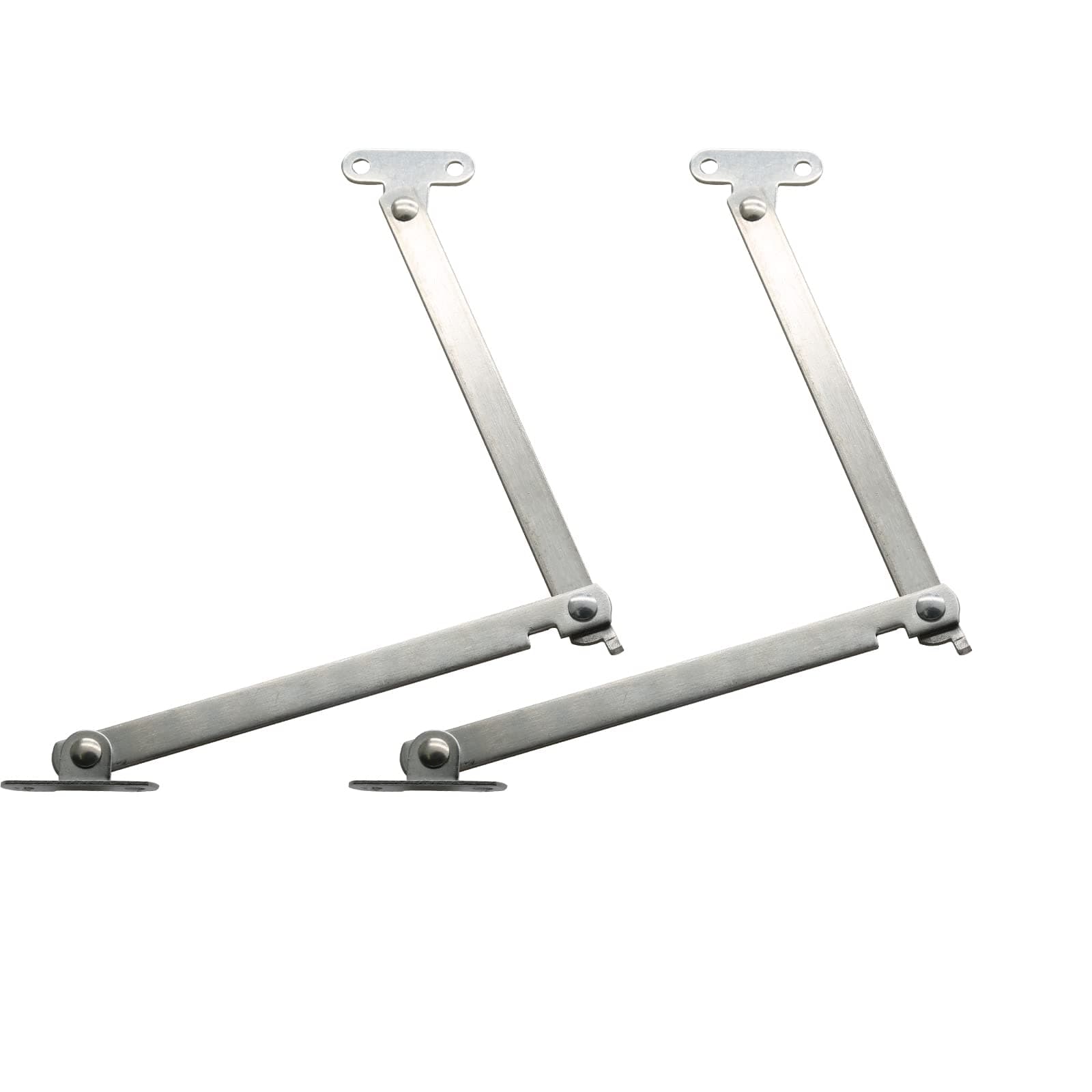 2 Packs Lid Support Hinge, 180 Degree Rotatable Hinges, 201 Stainless Steel Lid Stay Hinge for Boxes Cases Cabinet