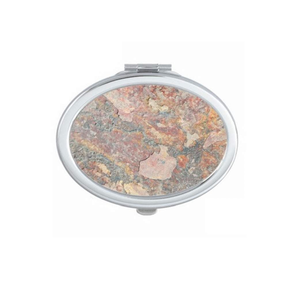 Rusty Rough Iron Texture Rust Mirror Portable Fold Hand Makeup Double Side Glasses