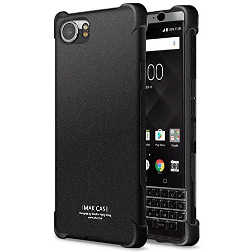 Case for BlackBerry KEYone (Mercury /DTEK70) + Anti-Explosion Screen Protector, Soft Gel Matte Cover [Reinforced Corners] [Shock Absorption] [Non Slip Grip] Full Protection Flexible Rubber Bumper