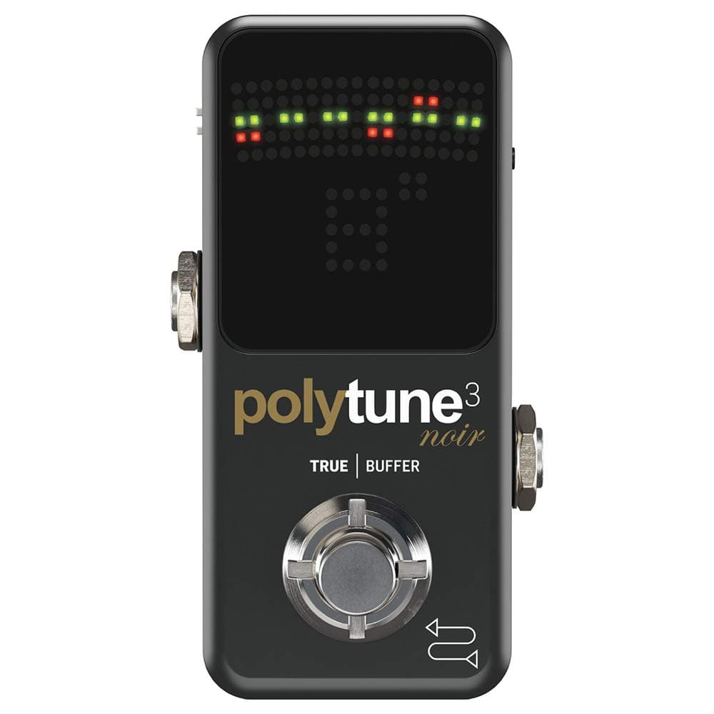 TC Electronic POLYTUNE 3 NOIR Tiny Polyphonic Tuner with Multiple Tuning Modes and Built-In BONAFIDE BUFFER