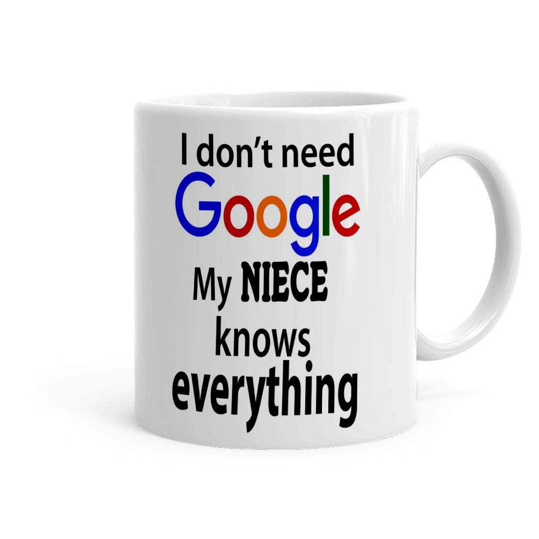 SCPmarts I Do Not Need Google My Niece Knows Everything Theme Coffee Mug