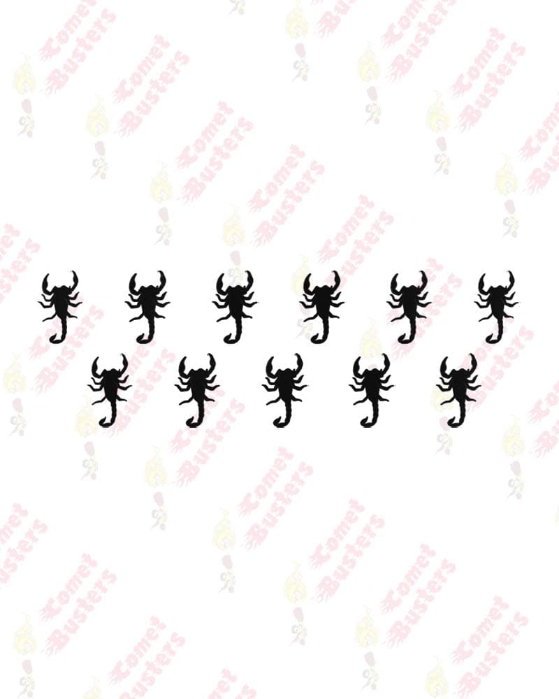 Comet Busters Scorpion Black Bindi (20 mm) (BIN390)