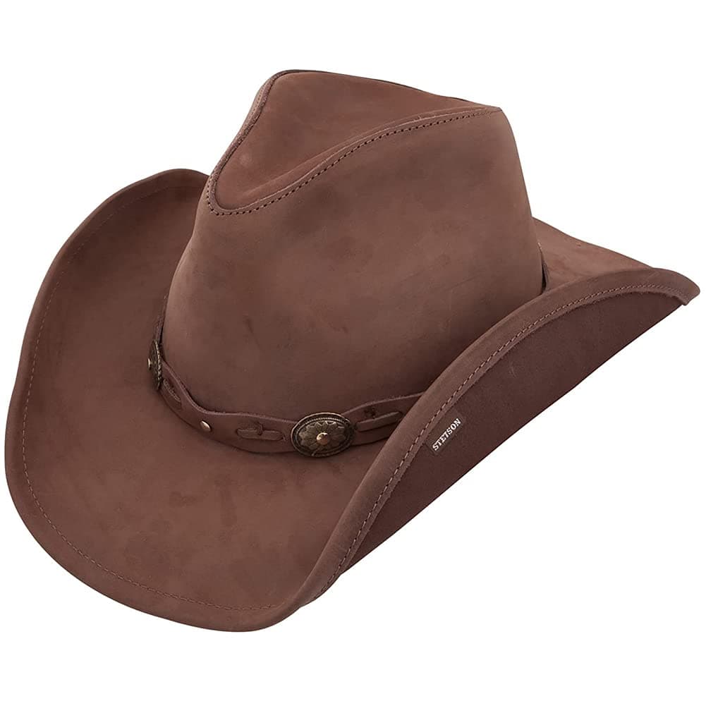 X-Large Mocha Roxbury Shapeable Leather Western Hat