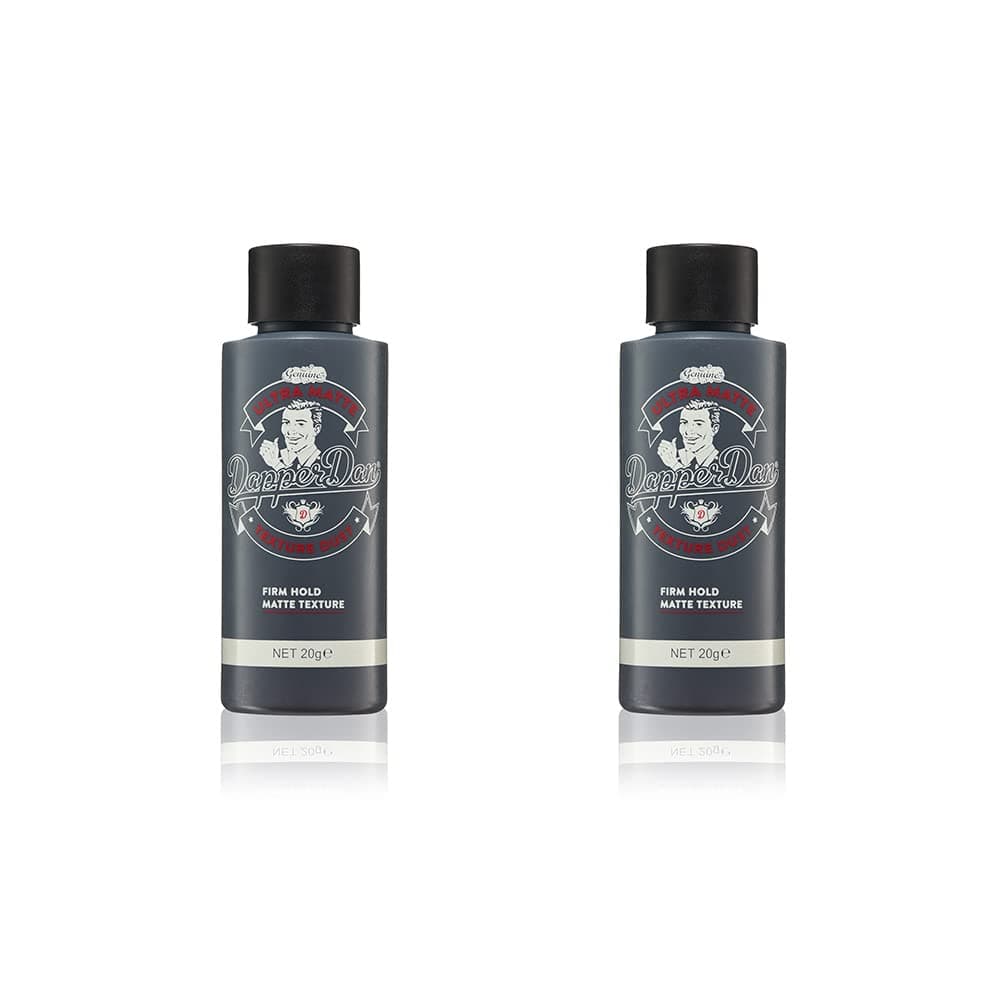 Dapper Dan Ultra Matte Texture Dust, Easy Application Hair Texture Powder For Men, Light Flexible Hold, Adds Volume, High Hold Hair Styling Powder, Citrus Cologne Scent, 2 x 20g