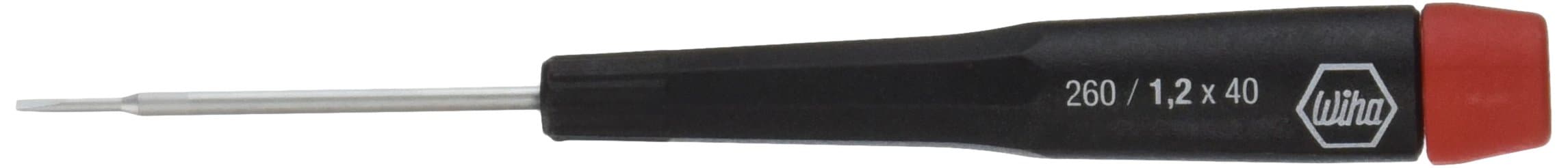 96012 Precision Slotted Screwdriver 1.2 x 40mm Single Pack, Multi, One Size