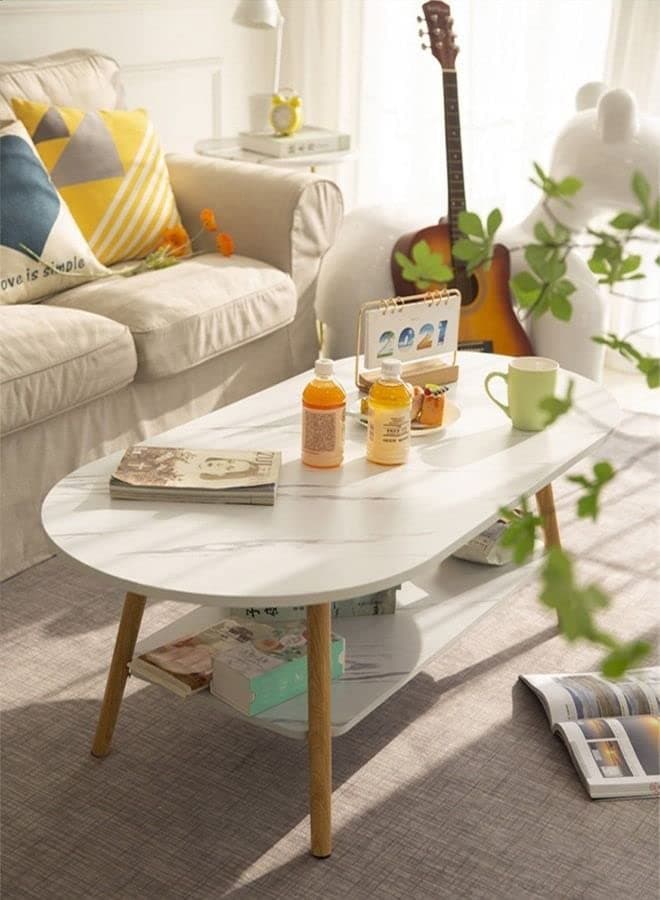 Kutis Side Table, Sofa Couch Table Circular living Room Coffee Table, End Table, Stable Metal Frame, Wood Look Accent Table for Small Spaces, Living Room, Bedroom Home Office Furniture