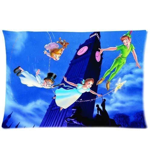 MOGUI Custom Peter Pan Pattern 12 Pillowcase Cushion Cover Design Standard Size 20X30 Two Sides