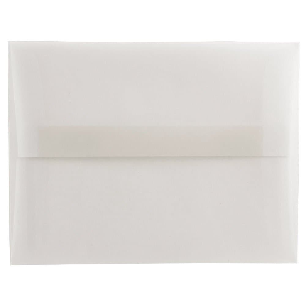 JAM PAPER A6 Translucent Vellum Envelopes - 4 3/4 x 6 1/2 - Clear - Bulk 250/Box