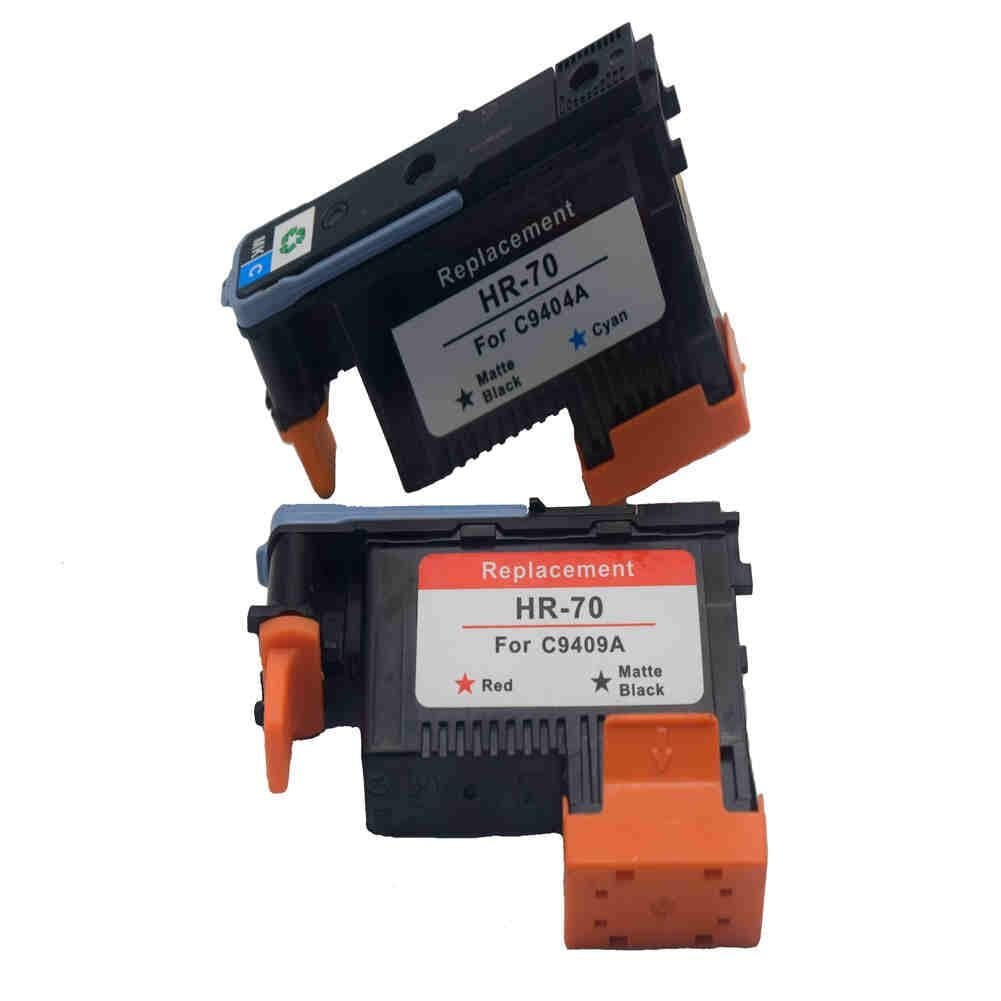 Komada 2P(1 MK-C/1MK-R) Compatibe Printhead Replacement for HP70 Compatible with HP DesignJet Z2100 Z3100 Z3200 Z5200 Z5400 Printer