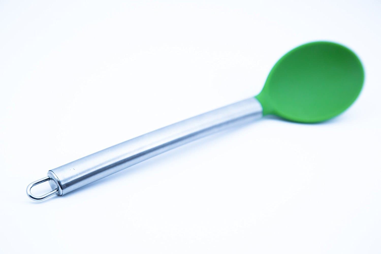 Large Silicone Kitchen Mixing Serving Spoon by Chef Frog - For Home or Professional Use - Features our “Stay-Cool” Stainless Steel Handle