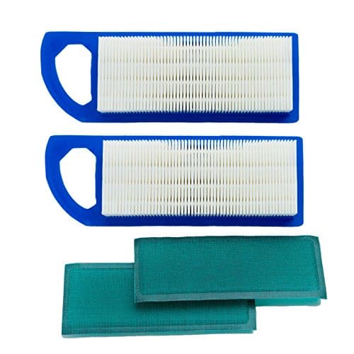 2 Pack 697153 Air Filter, Compatible for Briggs and Stratton 698083 795115, John Deere gy20573, Premium Lawn Mower Air Cleaner