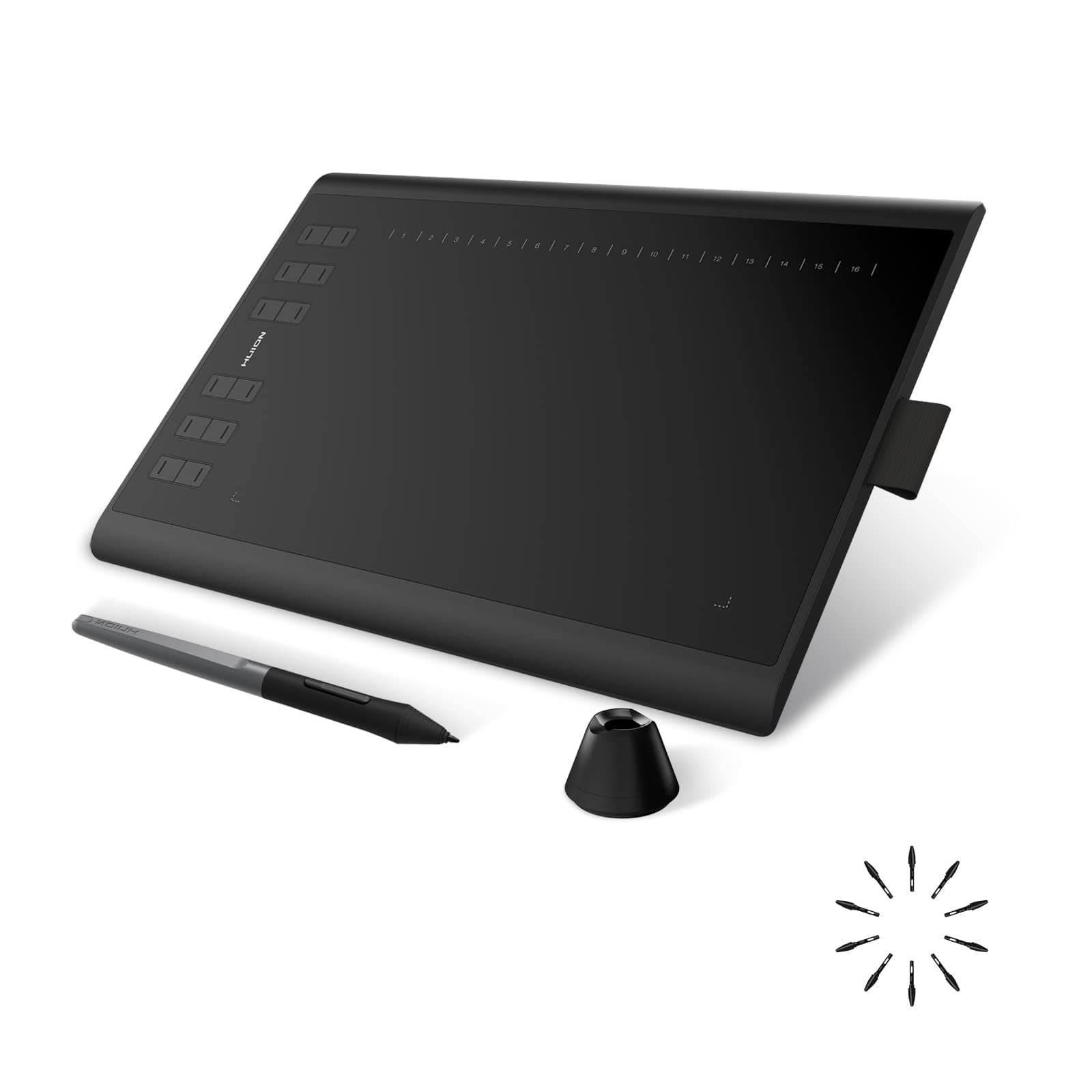 8192 New 1060 Plus Graphics Drawing Tablet with 12 Express Key and Built-in 8GB Micro SD Card